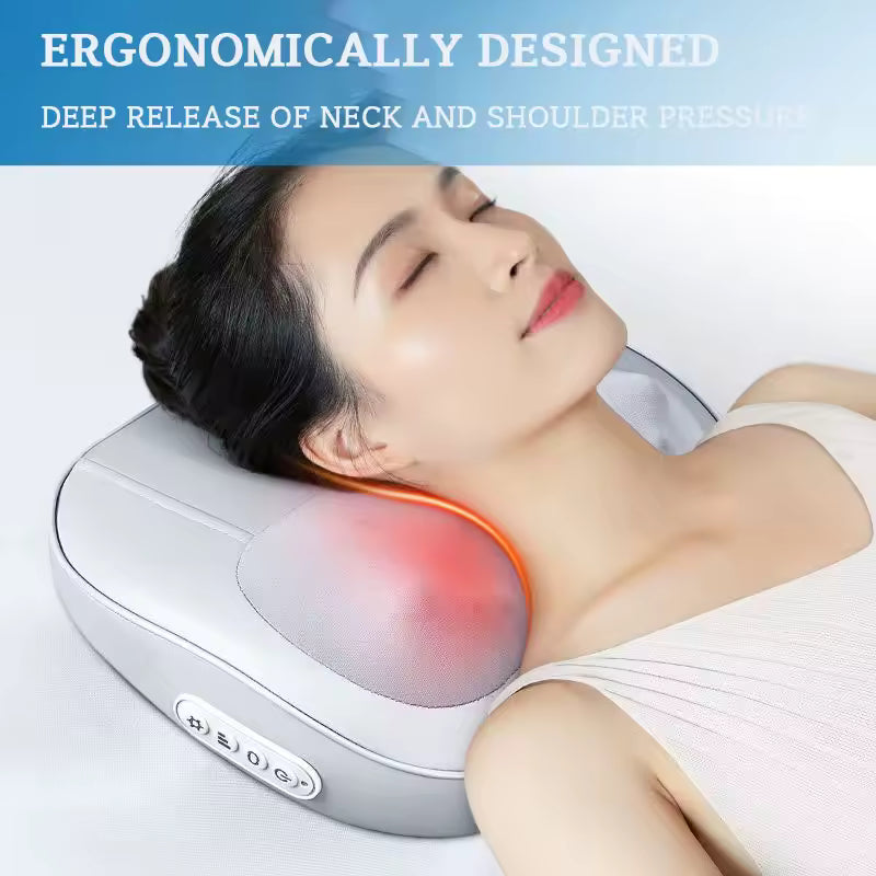 Multifunctional neck and shoulder massager with adjustable heat & massage functions
