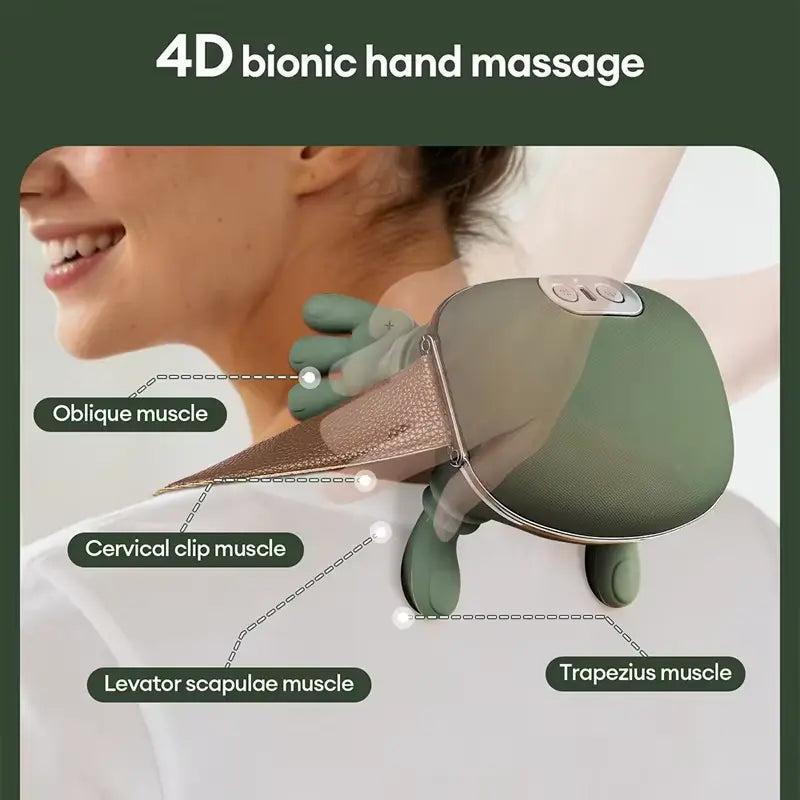 Hand Shaped Heated Neck & Shoulder Massager Therapy