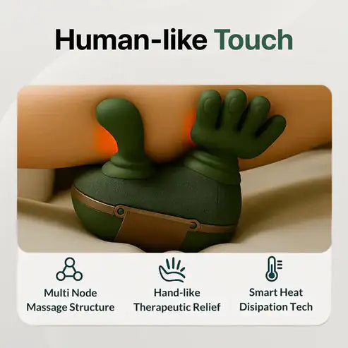 Hand Shaped Heated Neck & Shoulder Massager Therapy