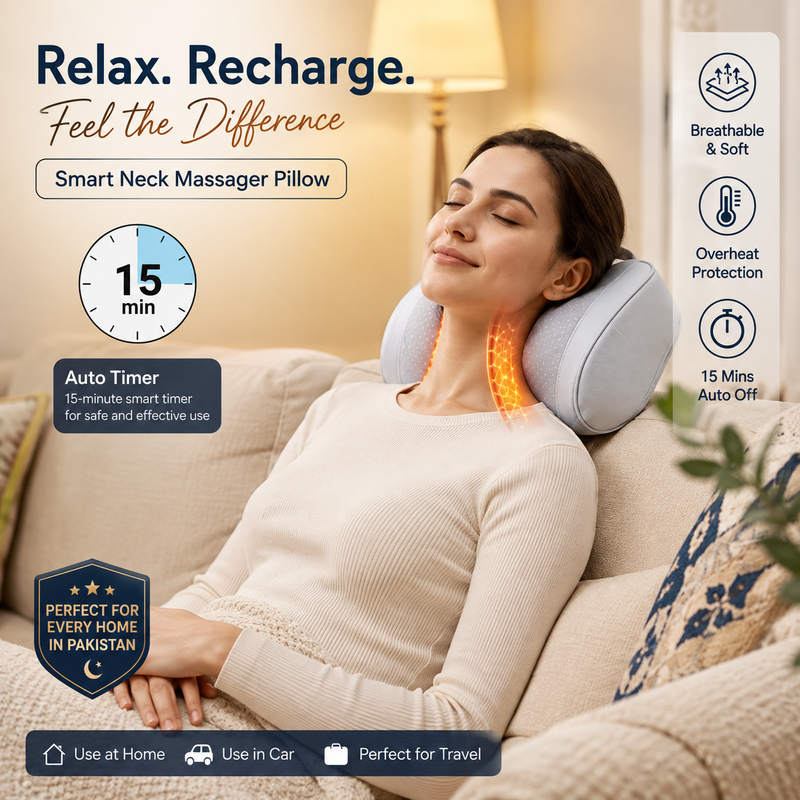 Multifunctional neck and shoulder massager with adjustable heat & massage functions