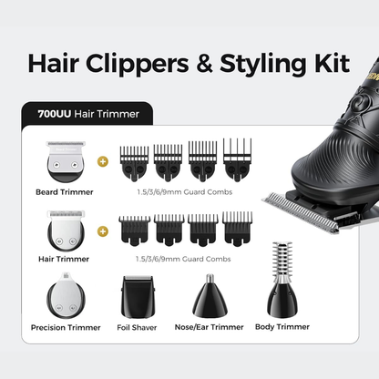 GLAKER Professional 17 in 1 Hair Clipper & Beard Trimmer Kit