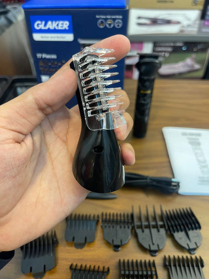 GLAKER Professional 17 in 1 Hair Clipper & Beard Trimmer Kit