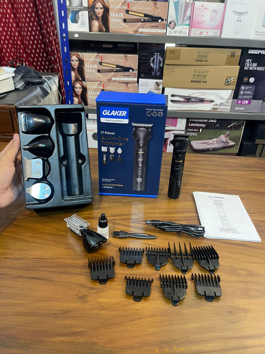 GLAKER Professional 17 in 1 Hair Clipper & Beard Trimmer Kit